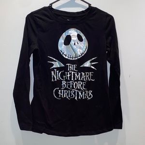 Disney Nightmare Before Christmas Jack Skellington Black T-shirt